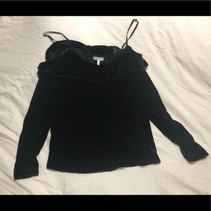 Joie Velvet Shoulder Shirt